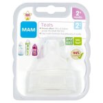 Mam lot de 2 ttines anatomiques en silicone, dbit 2 moyen