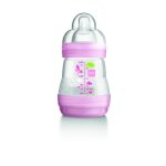 Mam biberon anti - colique - 160ml - 0 a 6 mois - tétine débit 1 - rose Mam biberon anti - colique - 160ml - 0 a 6 mois - tétine débit 1 - rose