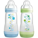 Mam set de 2 biberons anti - coliques 0 a 6 mois tétine débit 2 bleu 260 ml Mam set de 2 biberons anti - coliques 0 a 6 mois tétine débit 2 bleu 260 ml