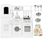 Mamabrum cuisine enfant en bois xl 84 x 81 x 29 cm - réfrigérateur four téléphone lave - linge plaque ... Mamabrum cuisine enfant en bois xl 84 x 81 x 29 cm - réfrigérateur four téléphone lave - linge plaque ...