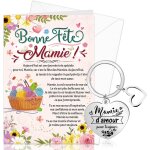 Mamie porte - cls carte avec enveloppe, cadeau pour mamie grand - mre, bonne fte mamie carte de v?ux ...