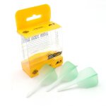 Manche de fléchettes et volants intégrés, couleur graduée, grande forme d'aile - type 28mm - light green ... Manche de fléchettes et volants intégrés, couleur graduée, grande forme d'aile - type 28mm - light green ...