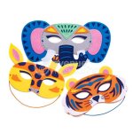 Avenue mandarine - kit cr�atif masques animaux en feutrine coudre - 1 masque girafe 1 masque el�phant ...