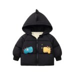 Manteaux a capuche pour enfants, automne hiver, bb garon, veste rembourre, fermeture eclair, epaisse, ...
