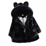Manteau a capuche en fausse fourrure pour fille, veste polaire d'hiver chaude - 7