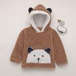 Manteau a capuche en fourrure pour garon et fille, 6 m ? 3 ans, ours de dessin anim mignon pour bb, ...
