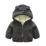 Manteau � capuche molletonn� coupe - vent, �pais et chaud, v�tement d'ext�rieur pour enfants, filles ...