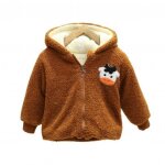 Manteau epais en velours a capuche avec fermeture eclair, pour gar�ons et filles, el�gant, confortable, ...