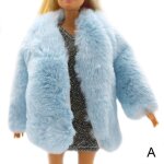 Manteau en fourrure douce pour poupe, vtements, hauts, robe, jouet dcontract, accessoires d'hiver ...