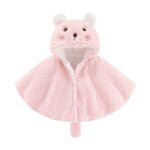 Manteau d'hiver a capuche pour petites filles, cape de princesse, polaire epaisse et chaude, vtements ...
