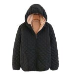 Manteaux molletonns pour femmes, vestes dcontractes a manches longues, sweat epais a capuche, vtements ...