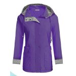 Manteau de pluie lger a capuche pour femmes, veste impermable a manches longues avec 2 grandes poches ...