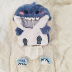 Manteau de plush pour poupe 20cm avec capuche et boutons en coton pour dames de jour et de nuit ensemble ...