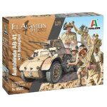 Maquette autoblinda ab 41 with bersaglieri el alamein italeri 6591 1 / 35me - italeri