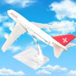 Maquette d'avion 1: b747 - 400 en mtal moul, 16cm, jouet, air swiss airline 400
