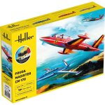Maquette avion : starter kit : fouga magister cm 170 - heller