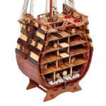 Maquette de bateau en bois : section sma trinidad - occre