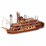 Maquette bateau : le bateau a vapeur mississipi - occre
