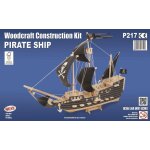 Maquette en bois - bateau pirate - quay - quay