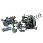 Maquette canon allemand 20mm flakvierling 38 avec figurines - tamiya