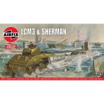 Maquette de char et bateau militaire : vintage classics : lcm3 & sherman - airfix
