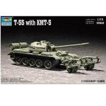 Maquette char moyen sovi�tique t - 55 avec syst�me kmt - 5 1960 - trumpeter