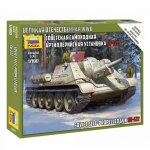 Maquette char : su - 122 - zvezda - 1 / 100 - assemblage sans colle - blanc - mixte - zvezda