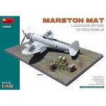 Maquette diorama - mini art - marston mat landing strip - 1:48 - avec barils - r�aliste