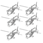 Maquettes hélicoptères : set de 6 hélicoptères wz - 9c chinois Maquettes hélicoptères : set de 6 hélicoptères wz - 9c chinois