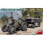 Maquette v�hicule german tractor d8506 with cargo trailer - miniart - mini art