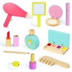 Maquillage jouet fille 3 - 5 ans - jeux en bois cadeau fille 3 - 4 ans malette faux maquillage avec palette ...