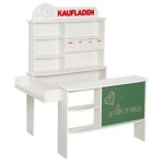 Marchande en bois avec horloge et tableau - roba - 9892 w - jeu d'imitation - blanc