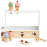 Marchande de glaces mamabrum - marchande enfant en bois + 3 ans, jouet marchande avec accessoires - couleur ...