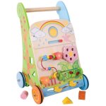 Marchette en bois bigjigs avec panneau d'activit� - fleurs