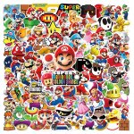 Mario jeu autocollants ordinateur portable 10 / 25 / 50 / 100 pi�ces dessin anim� super skateboard r�frig�rate ...