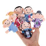 Marionnettes a doigts d'animaux de dessin anim, ensemble de 6 pices, jouets en peluche doux, jeu de ...