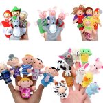 Marionnettes a doigt pour bb, mini animal educatif prcoce, poupe en peluche de dessin anim, jouets ...