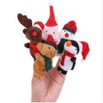 Marionnettes a doigt de nol, 5 pices / ensemble, bonhomme de neige, cerf, ours, pingouin, jouets en ...