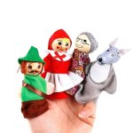 Marionnette a doigt en peluche, jouet educatif pour enfants, petit chaperon rouge, histoire, poupe en ...