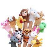 Marionnettes a main de dessin anim animal du zodiaque chinois, jouets en peluche, histoire parent - ...