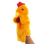 Marionnette a main pour enfant (coq, hauteur 25 cm), poupe de thtre en peluche de luxe, jeu de rle, ...