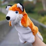 Une marionnette a main pour enfant (renard, hauteur 25 cm), poupe de thtre en peluche de luxe, jeu ...