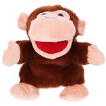 Marionnette  main en forme de singe de dessin anim, peluche souple, animal, marionnette interactive ...