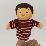 Marionnette a main de jeu de rle de famille de dessin anim, jouet en peluche, marionnette parent - ...