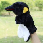 Marionnettes � main pingouin en peluche, 1 pi�ce, joli dessin anim�, jouets pour raconter des histoires, ...