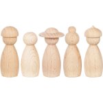 Marionnettes a peindre marionnettes dcoration amnagement de jardin dcorations en bois 5 pcs