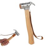 Marteau de camping en acier inoxydable avec poign�e en bois, marteau en cuivre pour tente de randonn�e ...