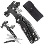 Marteau a griffes de poche durable, outil en acier inoxydable avec gaine en nylon, equipement de survie ...