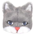 Masque d'animal en peluche pour fte masque, masque de chat en peluche, masque de cosplay pour fte ...