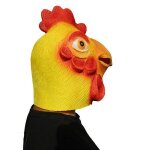 Masque de coq halloween costume party latex animal masque de tte de poulet